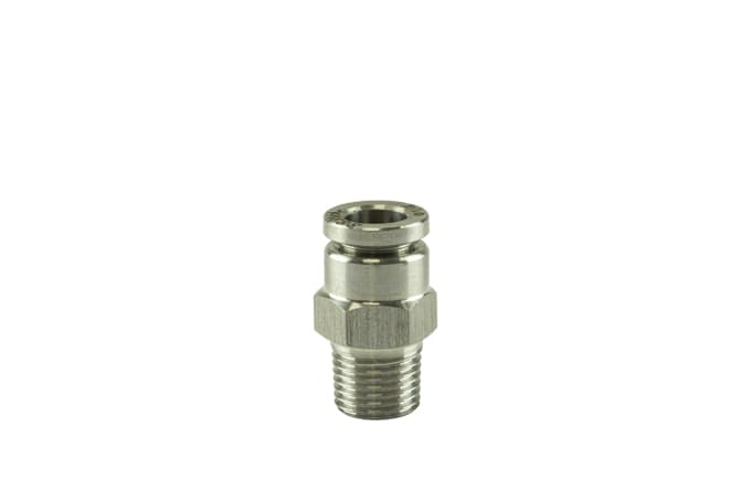 1/8" NPT Str Pushloc-fitting - RVS - 1/4"